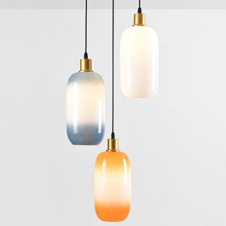 Hanglamp met kleurverloop in glas  - Anne