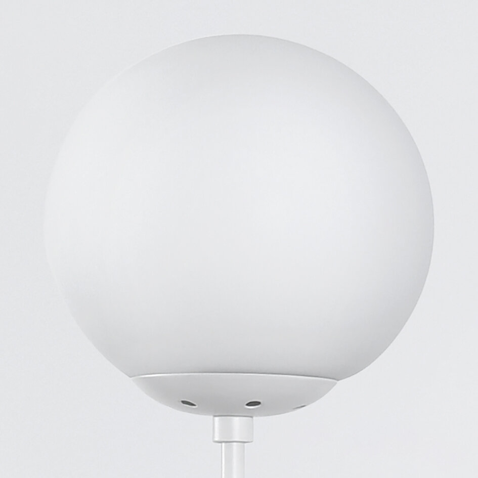 7-lichts hanglamp Hepta - melkwit en transparant glas, wit