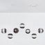 7-lichts hanglamp Hepta - smoke glas en wit