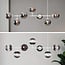 7-lichts hanglamp Hepta - smoke glas en wit