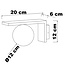 Buitenwandlamp bruin met melkwitte polycarbonaat kap - Luna