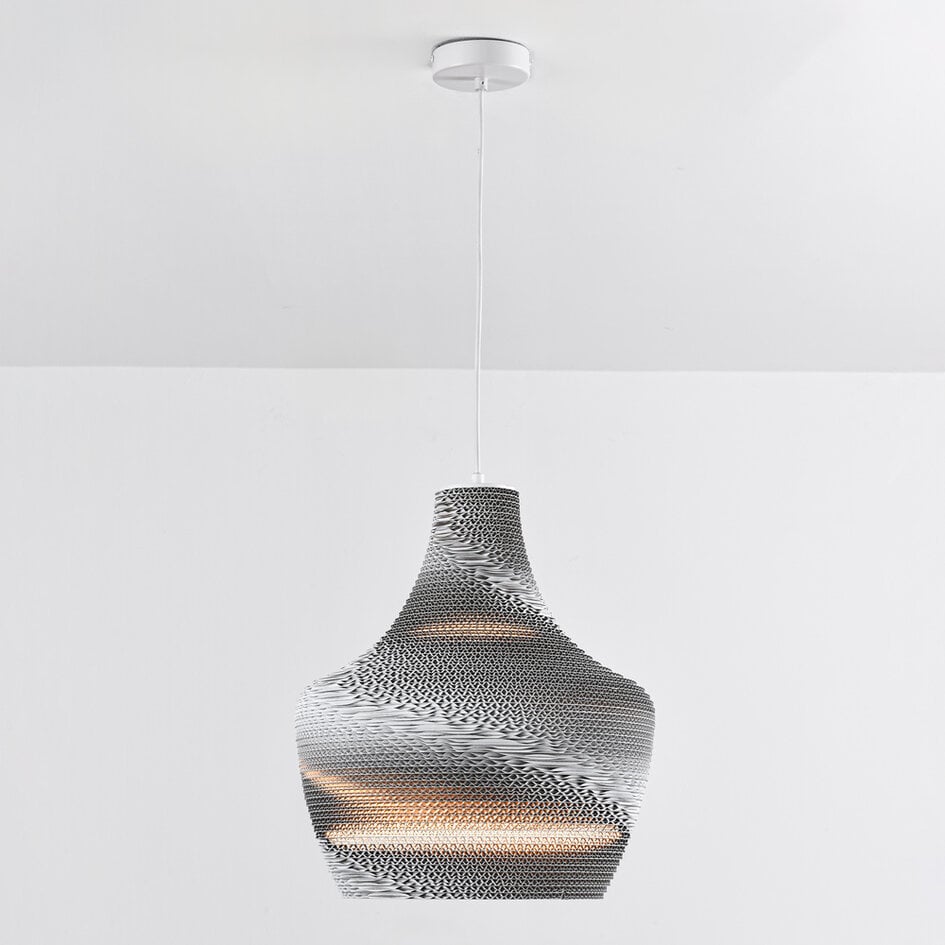 1-lichts hanglamp Cato - wit karton
