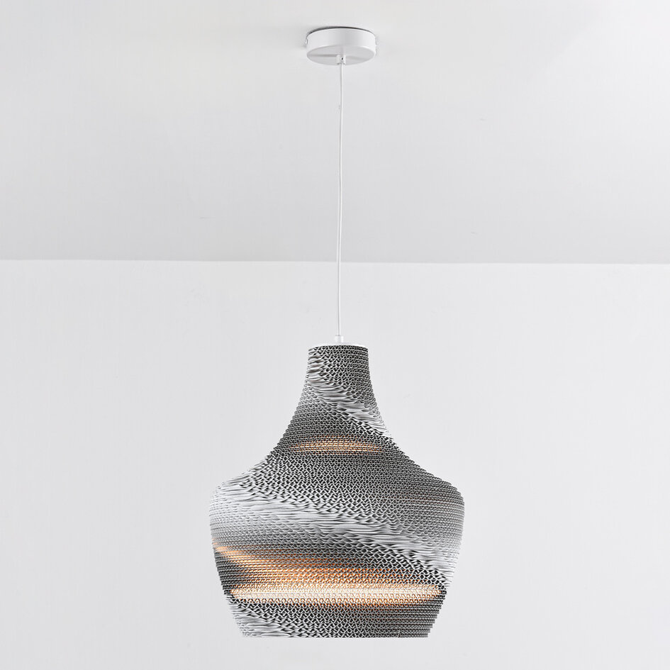 Hanglamp Cato van karton - wit