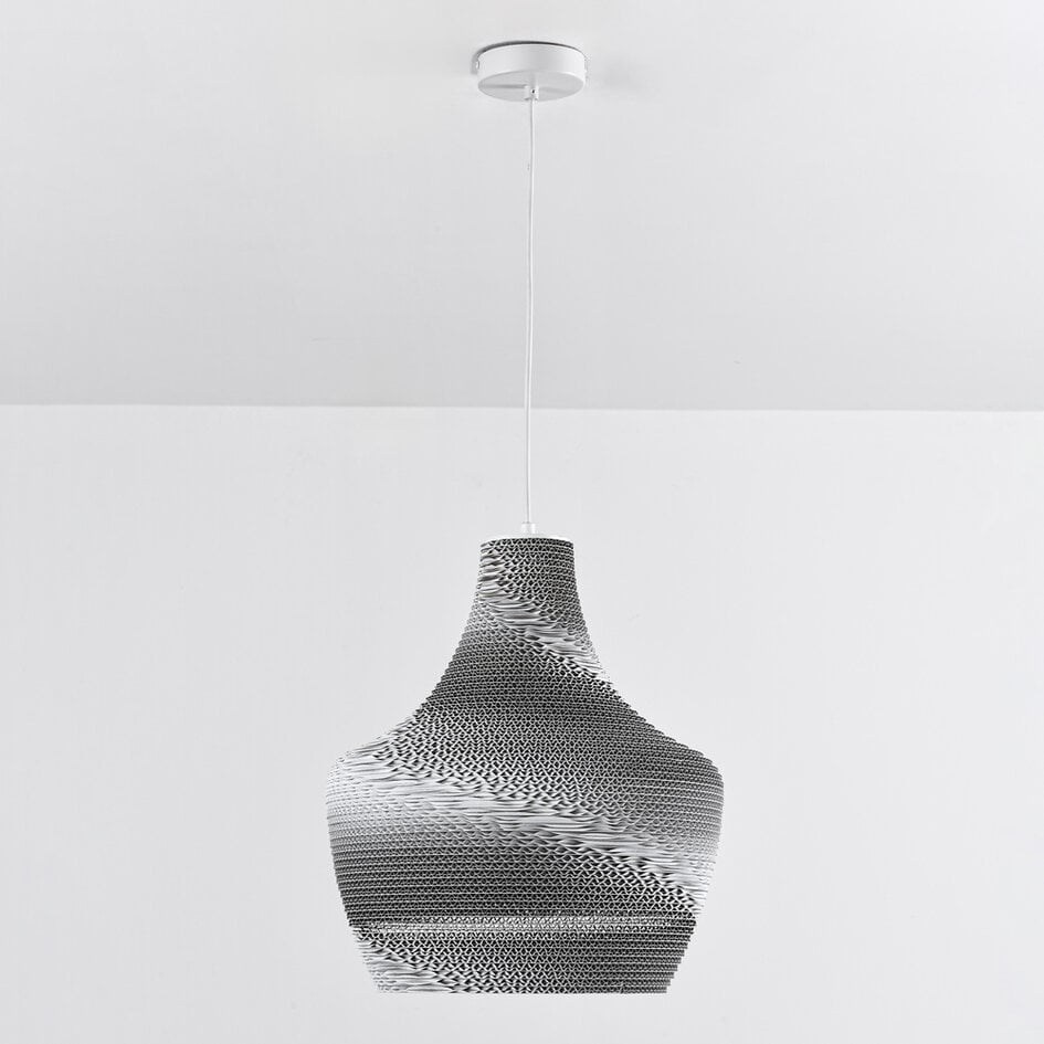 1-lichts hanglamp Cato - wit karton