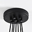 7-lichts hanglamp Ventura - zwart en rookglas