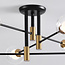 6-lichts design plafondlamp Aura - zwart en goud