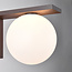 Buitenwandlamp bruin met melkwitte polycarbonaat kap - Luna