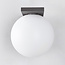 Buitenwandlamp bruin met melkwitte polycarbonaat kap - Luna