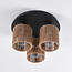 3-lichts bohemian plafondlamp met geweven touw - Canna
