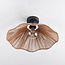 1-lichts plafondlamp Carta - zwart en touw