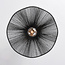 Boho-chic plafondlamp Carta zwart met touw Ø40 cm