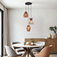 3-lichts hanglamp Tiga - touw