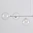 6-lichts hanglamp Aster - wit frame met transparante glazen bollen