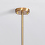4-lichts hanglamp Asun - amber glas en goud