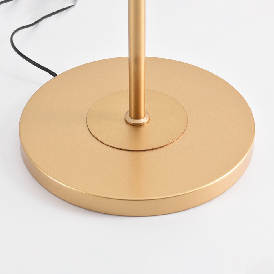 Staande lamp goud met amber glas - Melissa