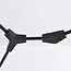 7-lichts hanglamp Philip - transparant glas en zwart