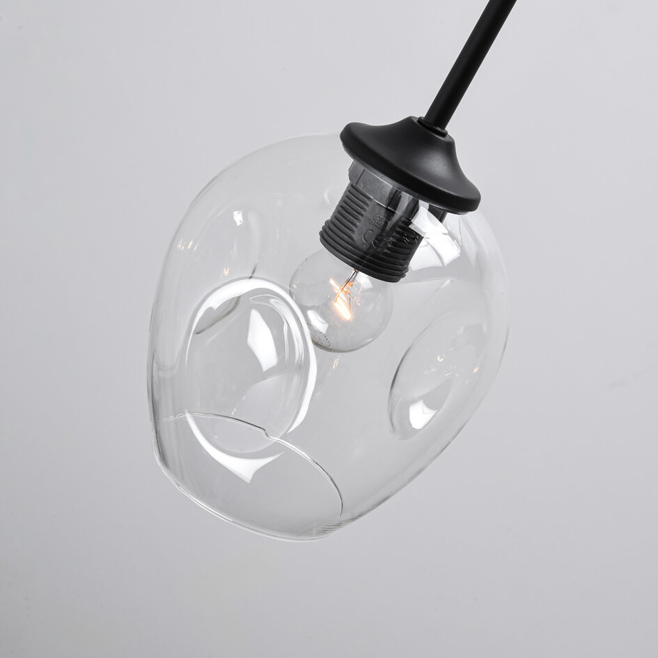 7-lichts zwart met transparant glas - Philip