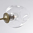 5-lichts hanglamp Selini - transparant glas en goud