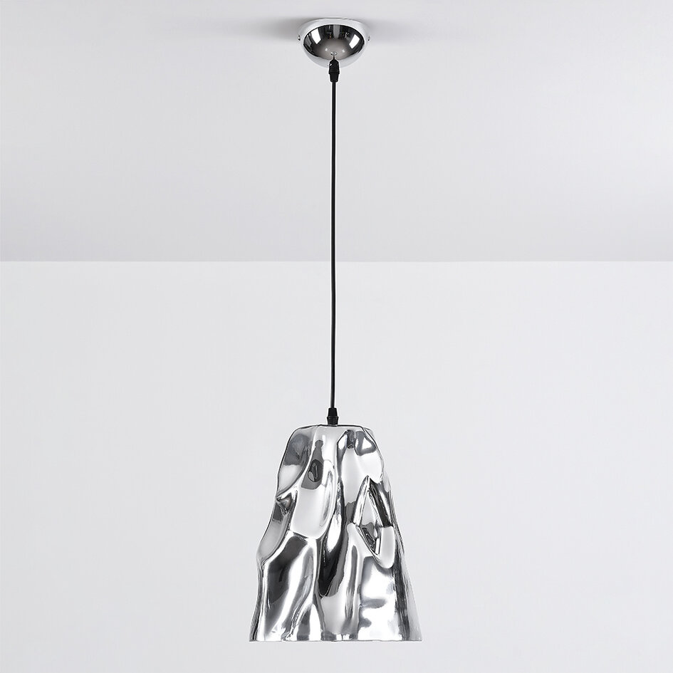 Design hanglamp Napoli in golvend chroomglas