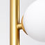 3-lichts wandlamp Taj  - witte bollen en goud