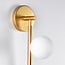 3-lichts wandlamp Taj  - witte bollen en goud