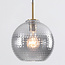 Hanglamp Johnny met geribbeld smoke glas