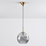 Hanglamp Johnny met geribbeld smoke glas
