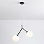 Asymmetrische hanglamp Dexter 2-lichts - melkwit glas