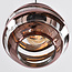 Hanglamp Mace met golvend glas en bronzen details