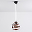 Hanglamp met golvend glas en bronzen details - Mace