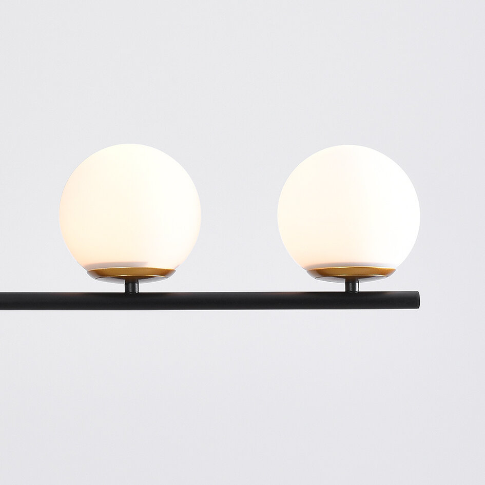 3-lichts hanglamp Danny - melkwit glas