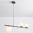 3-lichts hanglamp Danny - melkwit glas