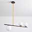 3-lichts hanglamp Danny - melkwit glas