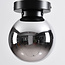 Plafondlamp Brandon met smoke glas en spiegeleffect