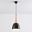 Hanglamp Holly met houten detail - wit en hout