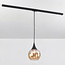 1-fase rail hanglamp Nya met amber glas - rond
