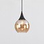 1-fase rail hanglamp Nya met amber rond glas