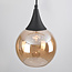 1-fase rail hanglamp Nya met amber glas - rond