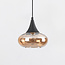 1-fase rail hanglamp Nill met amber glas met breed glas