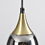 1-fase rail hanglamp Noi goud met smoke glas - druppel