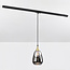 1-fase rail hanglamp Noi goud met smoke glas - druppel