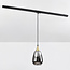 1-fase rail hanglamp Noi goud met smoke glas - druppel