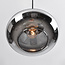 1-fase rail hanglamp Nill goud met smoke glas en spiegeleffect - breed glas
