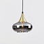 1-fase rail hanglamp Nill goud met smoke breed glas en spiegeleffect