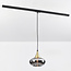 1-fase rail hanglamp Nill goud met smoke breed glas en spiegeleffect