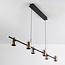 Hanglamp Kyo, 6-lichts - zwart met goud