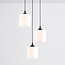 Hanglamp Kezia 3-lichts met melkwit glas