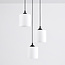 Hanglamp Kezia 3-lichts met melkwit glas