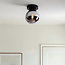 Plafondlamp Brandon met smoke glas en spiegeleffect