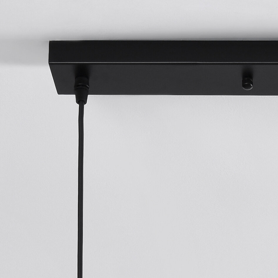 Design hanglamp Rick 3-lichts met golvend glas - roségoud